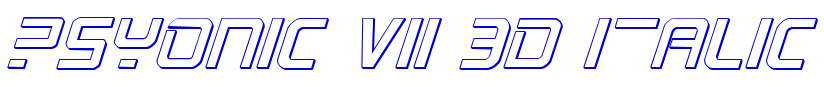 PsYonic VII 3D Italic フォント